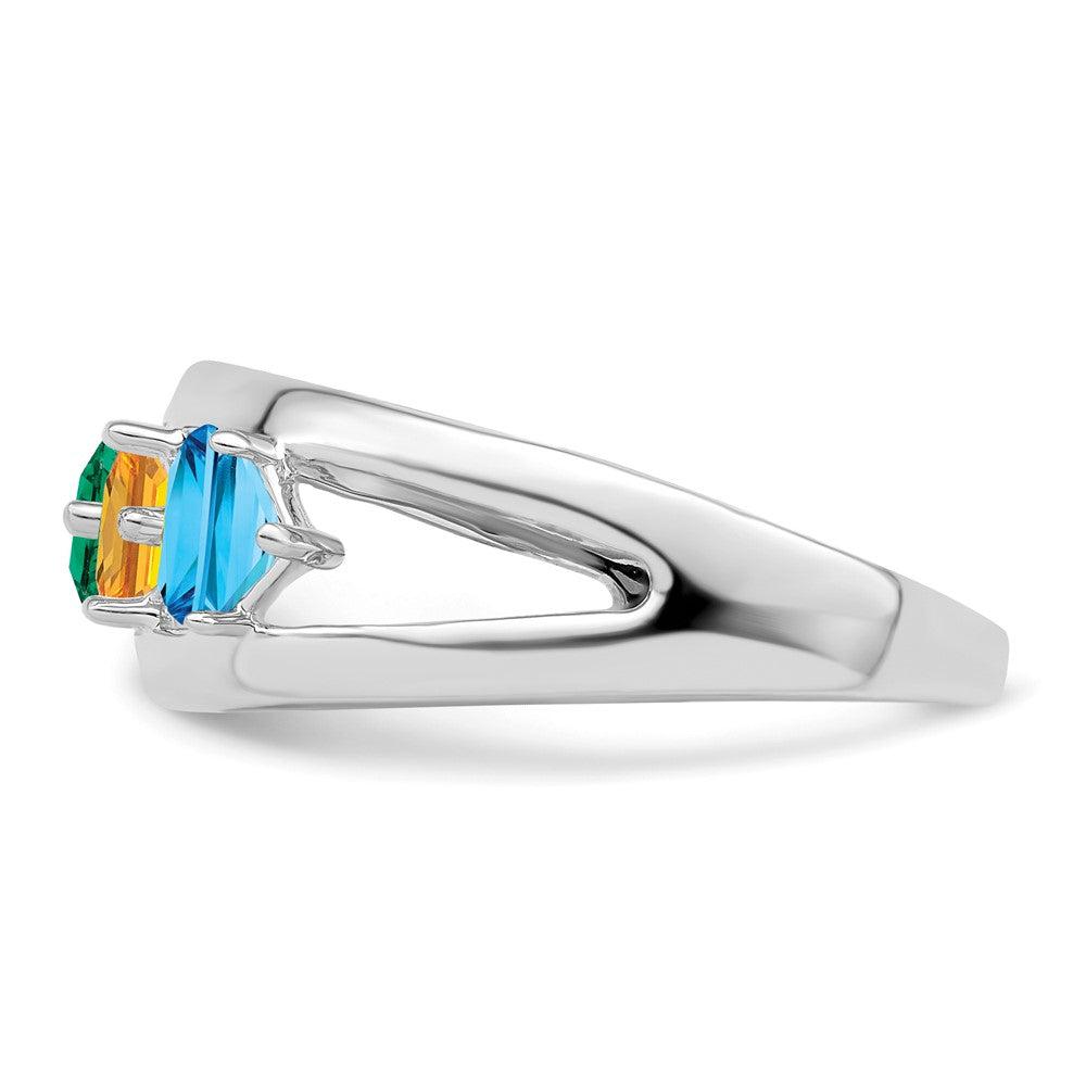 14k White Gold Genuine Family Jewelry Ring