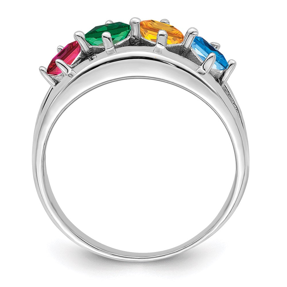 14k White Gold Genuine Family Jewelry Ring