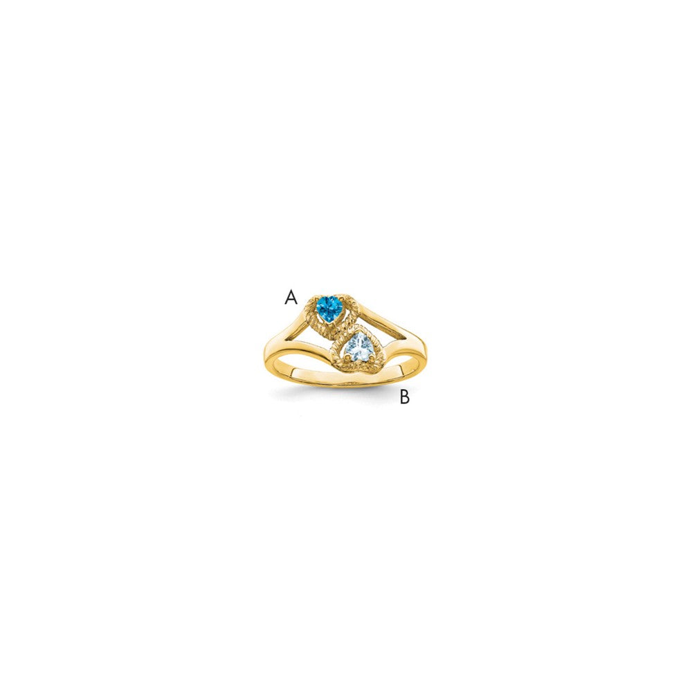 14k Synthetic Family Jewelry Ring