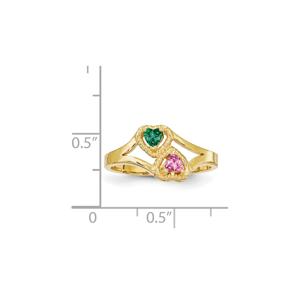 14k Synthetic Family Jewelry Ring