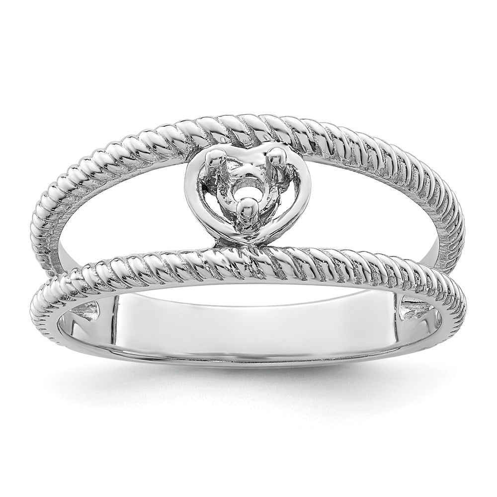 14k White Gold Synthetic Family Jewelry Ring