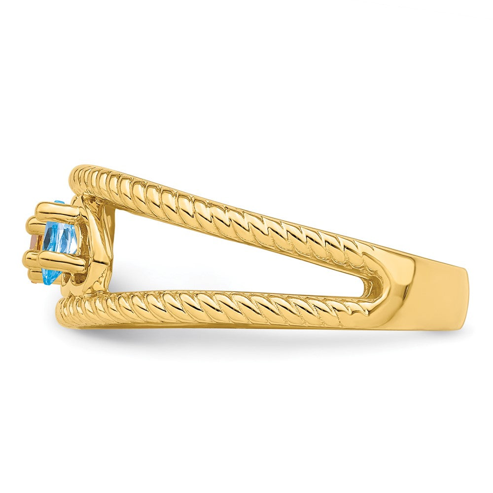 14k Synthetic Family Jewelry Ring