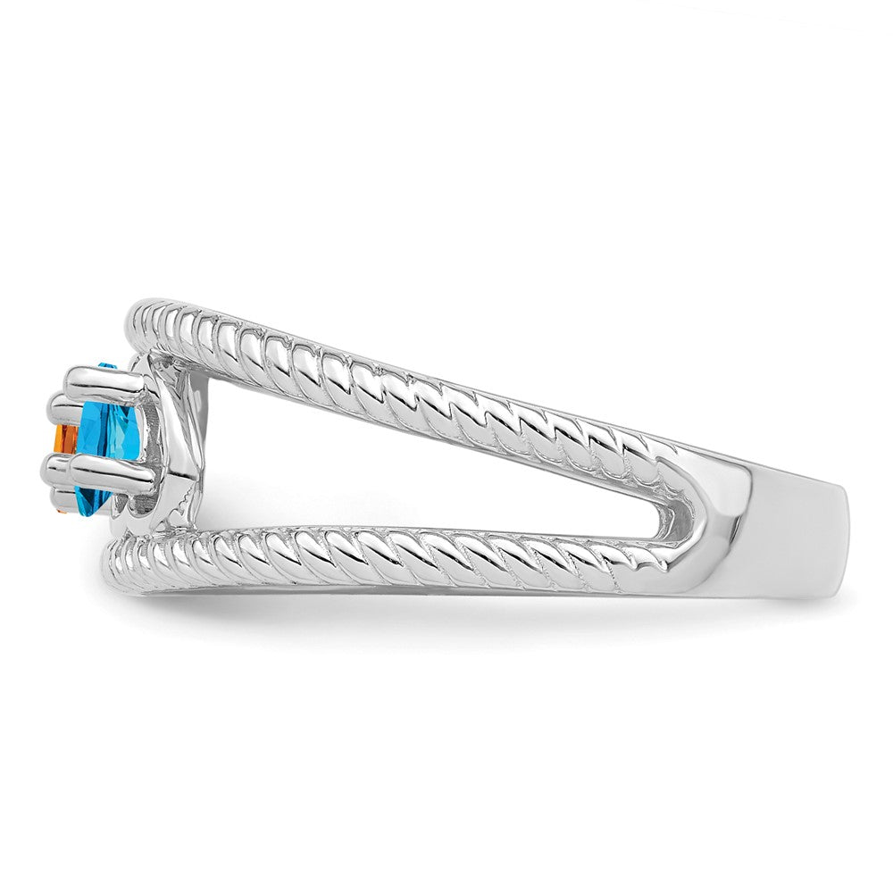14k White Gold Genuine Family Jewelry Ring