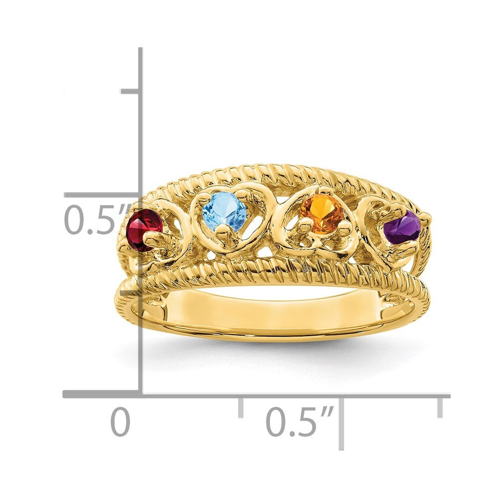 14k Genuine Family Jewelry Ring