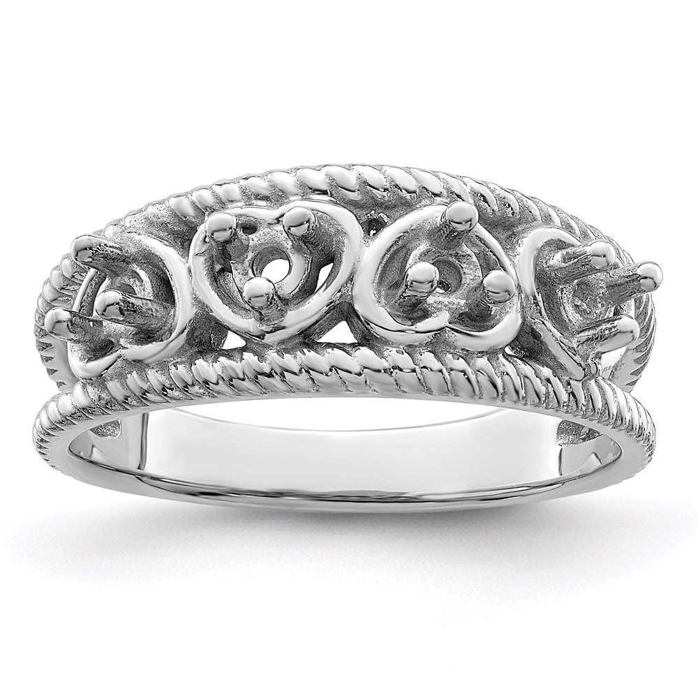 14k White Gold Genuine Family Jewelry Ring