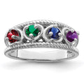 14k White Gold Family Jewelry Ring Mounting