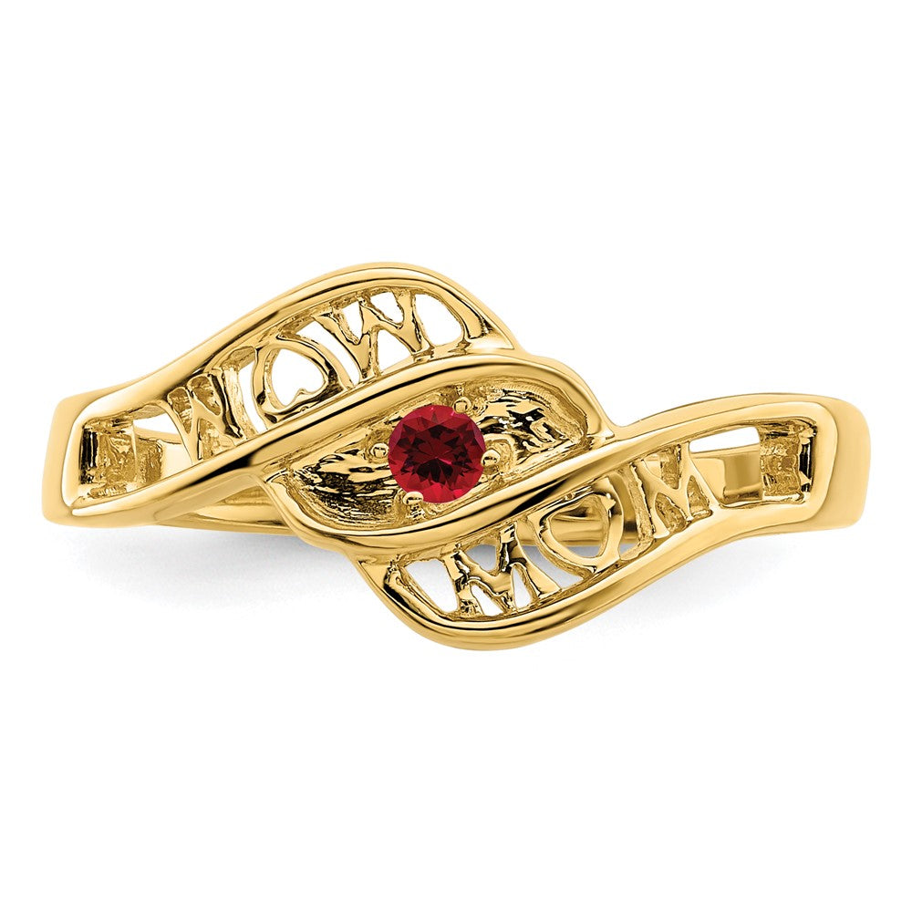 14k Synthetic family jewelry ring