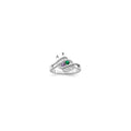 10k White Gold Synthetic Family Jewelry Ring