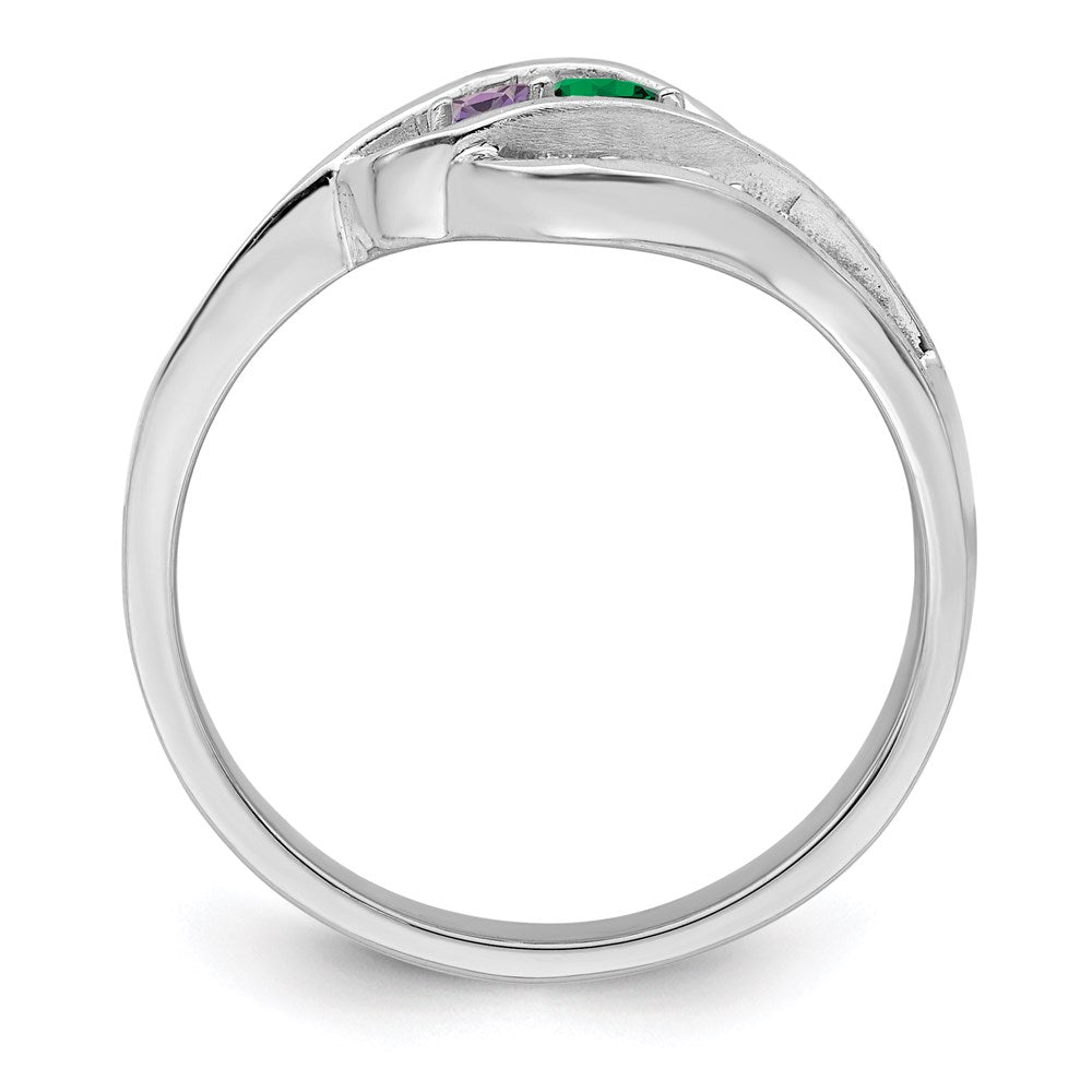 Sterling Silver Rhodium-plated Family Jewelry Mounting