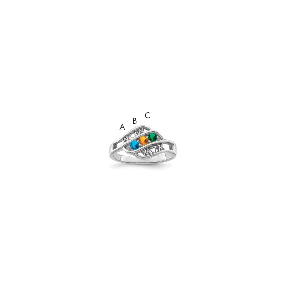 14k White Gold Family Jewelry Ring Mounting