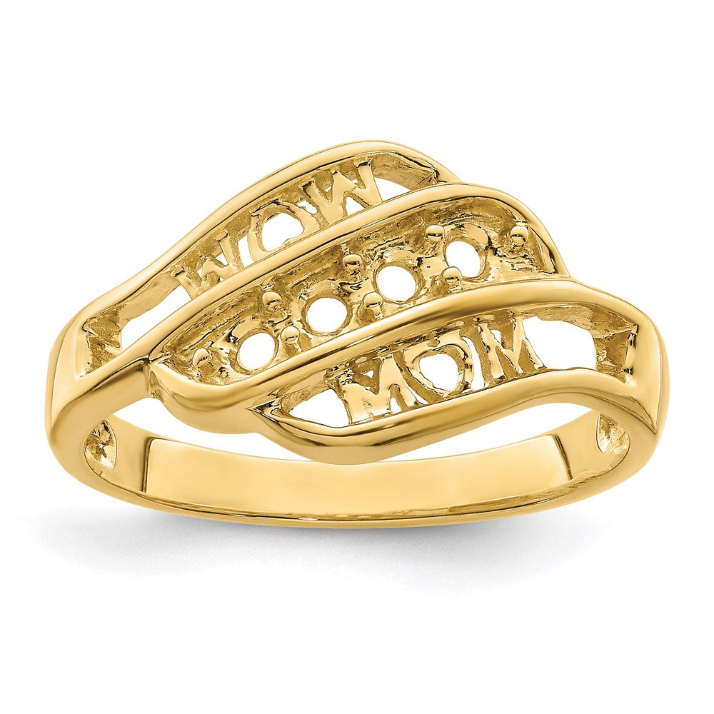 14k Synthetic Family Jewelry Ring