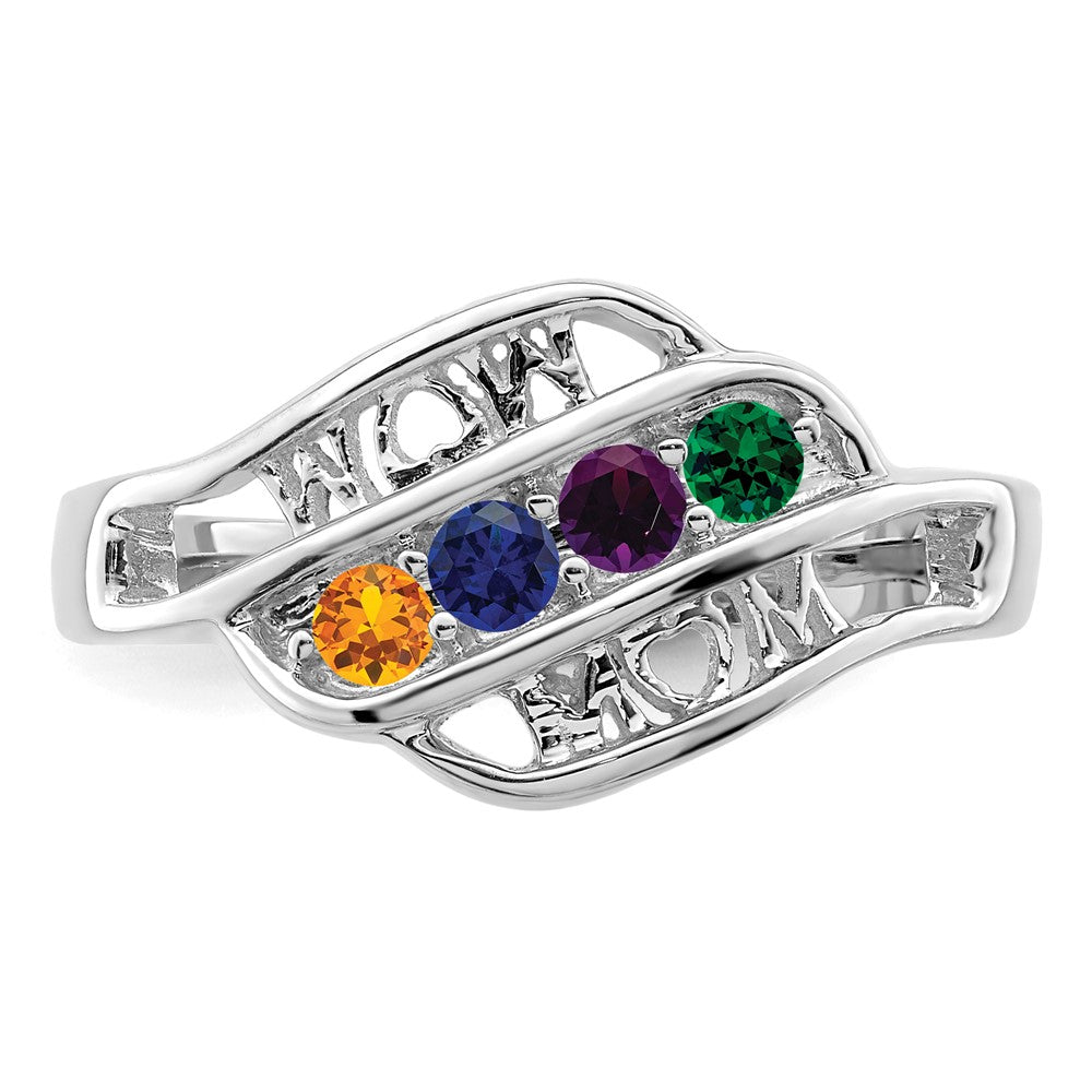 14k White Gold Family Jewelry Ring Mounting
