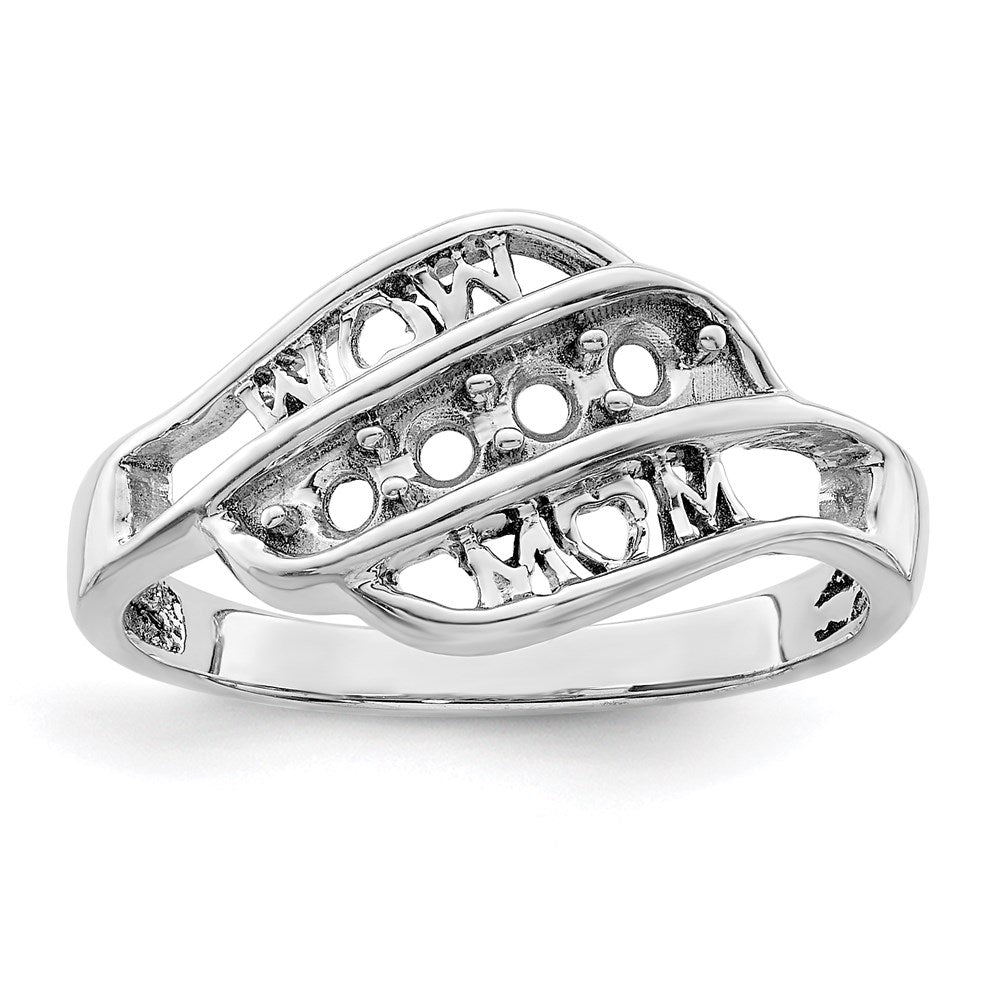 14k White Gold Genuine Family Jewelry Ring