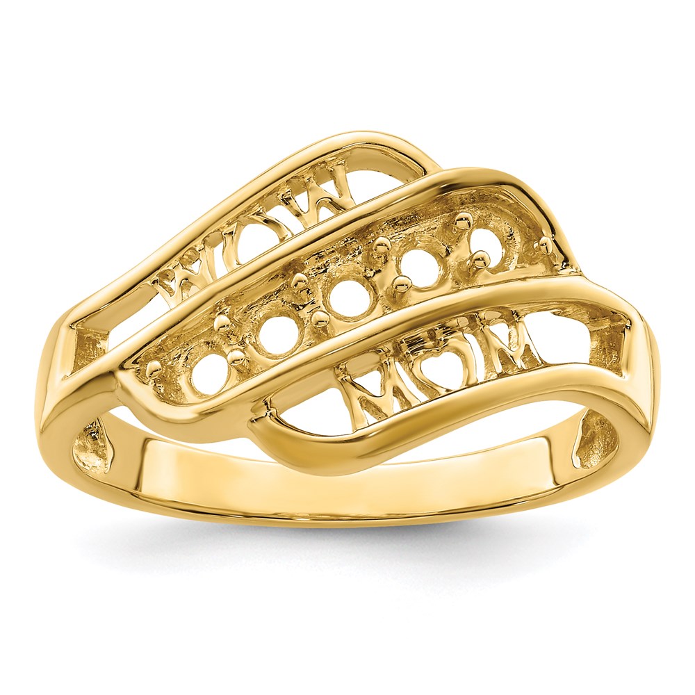 14k Synthetic Family Jewelry Ring
