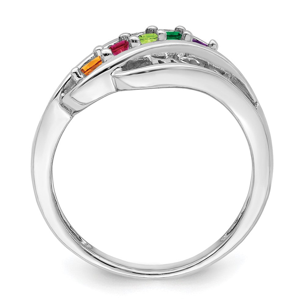 14k White Gold Family Jewelry Ring Mounting