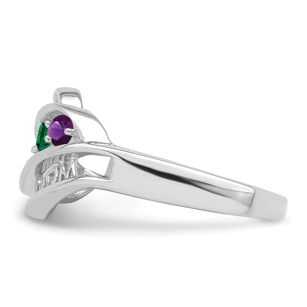 Sterling Silver Rhodium-plated Family Jewelry Mounting