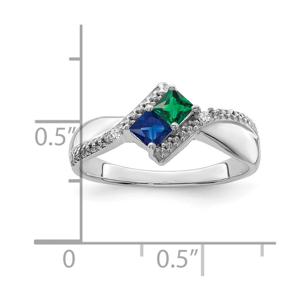 Sterling Silver Rhodium-plated Family Jewelry Mounting