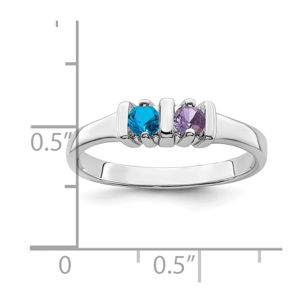 Sterling Silver Rhodium-plated Family Jewelry Mounting