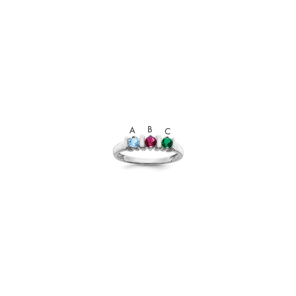 Sterling Silver Rhodium-plated Family Jewelry Mounting