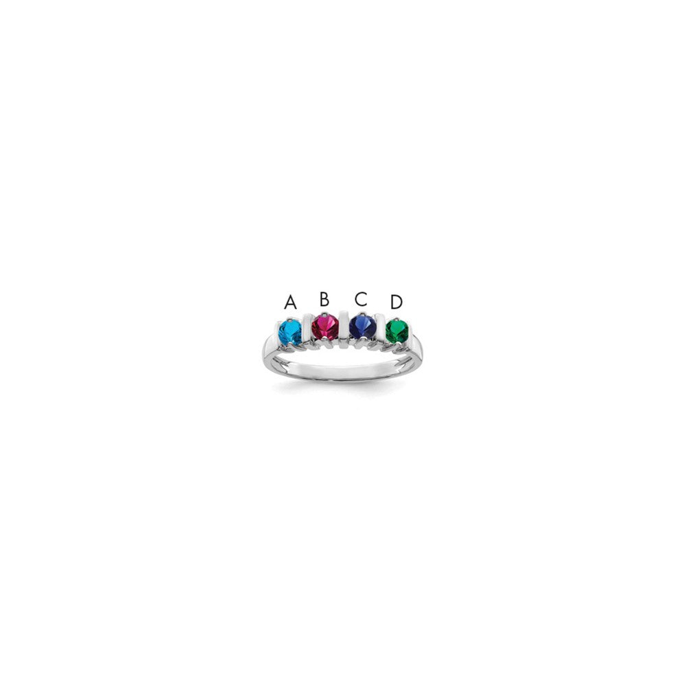 Sterling Silver Rhodium-plated Family Jewelry Mounting