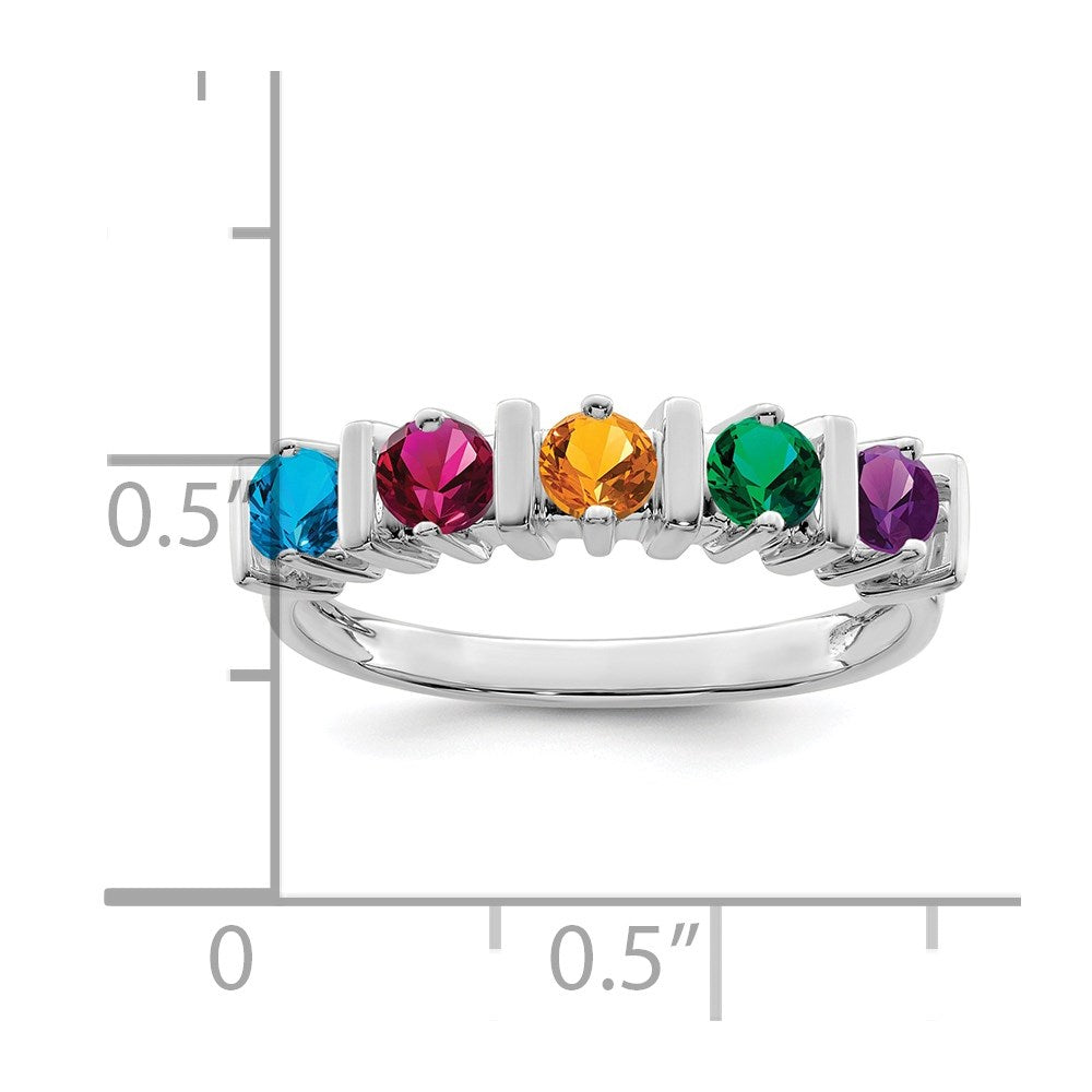 Sterling Silver Rhodium-plated Family Jewelry Mounting