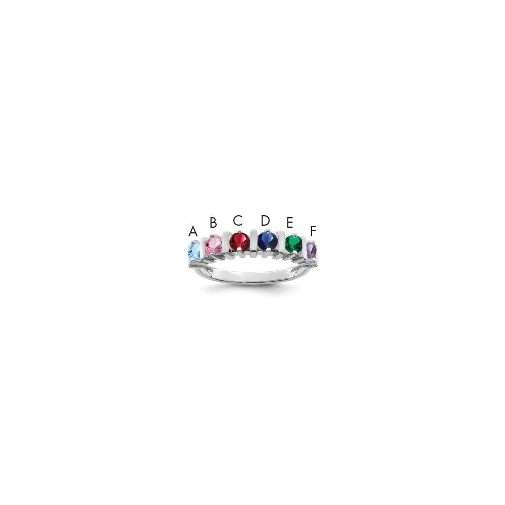 Sterling Silver Rhodium-plated Family Jewelry Mounting