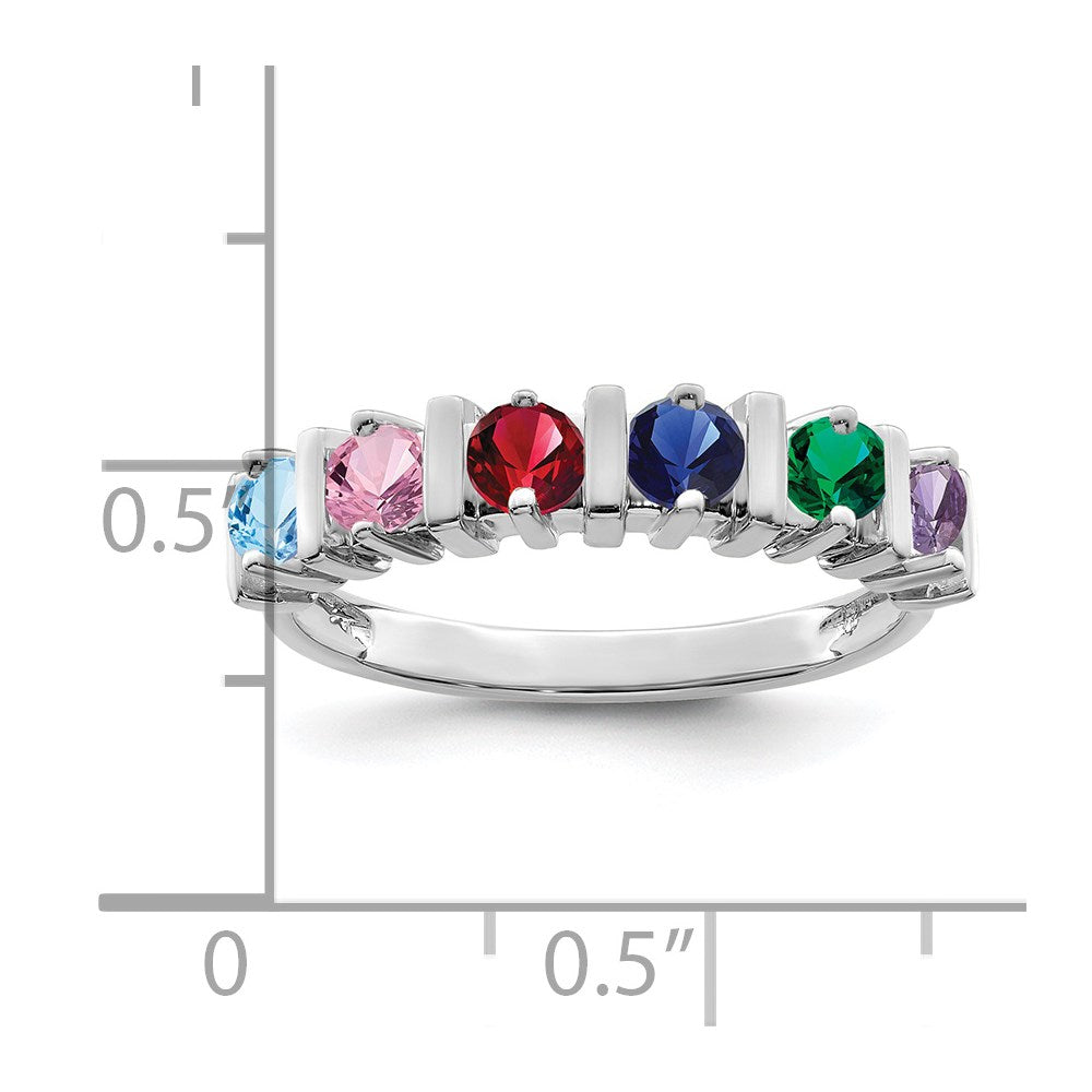 Sterling Silver Rhodium-plated Family Jewelry Mounting