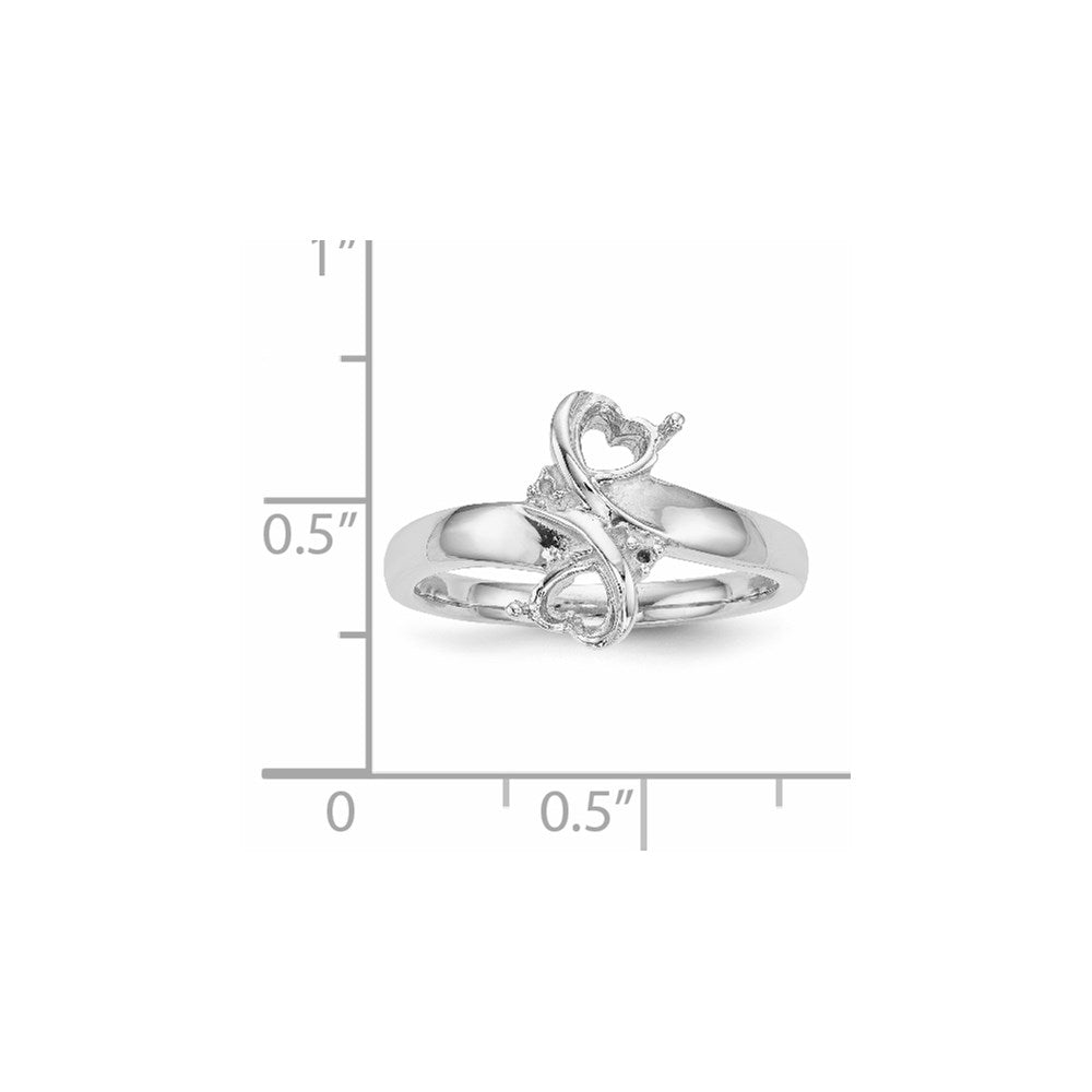 14k White Gold Family Jewelry Ring Mounting