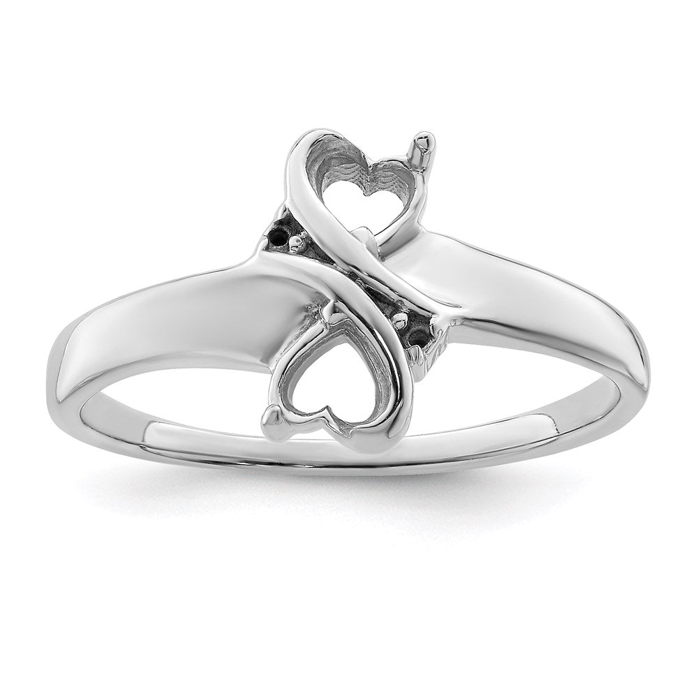 14k White Gold Synthetic Family Jewelry Ring