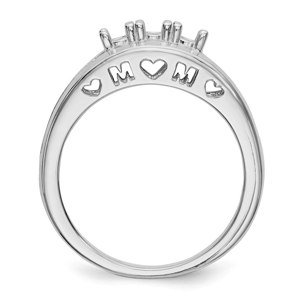 14k White Gold Family Jewelry Ring Mounting