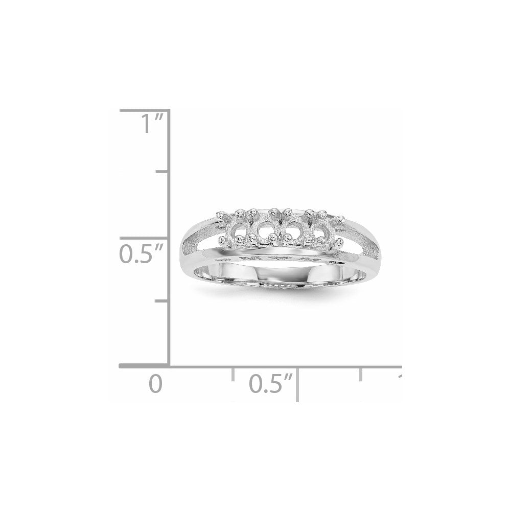 14k White Gold Family Jewelry Ring Mounting