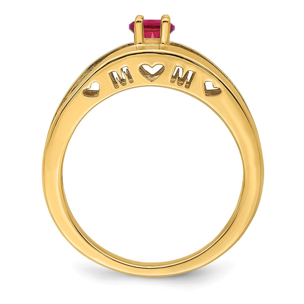 14k 3mm Synthetic Family Jewelry Ring