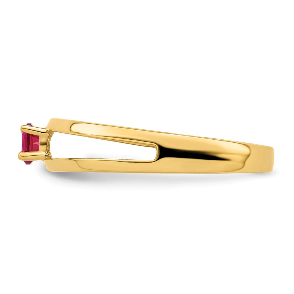 14k 3mm Synthetic Family Jewelry Ring