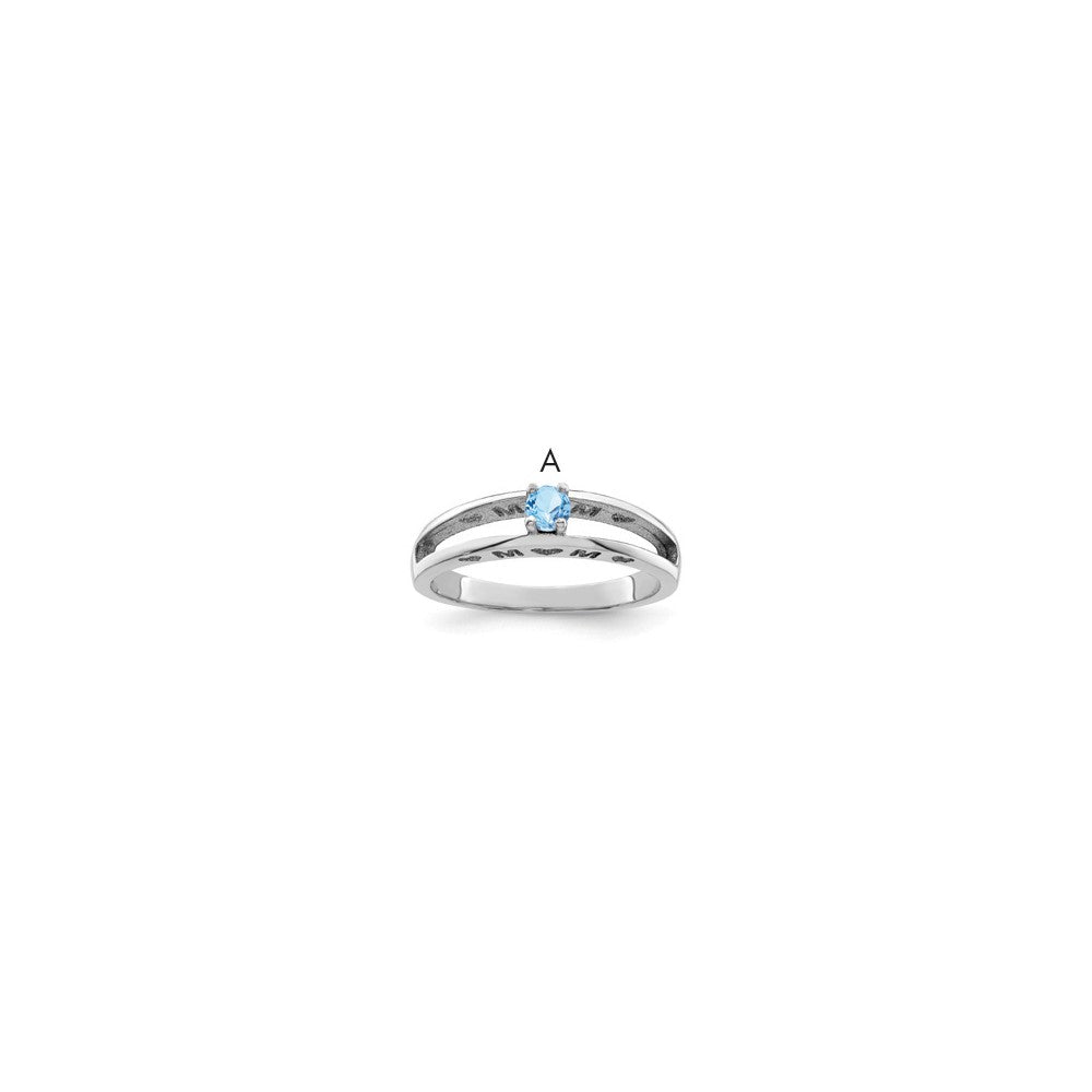 14k White Gold 3mm Genuine Family Jewelry Ring