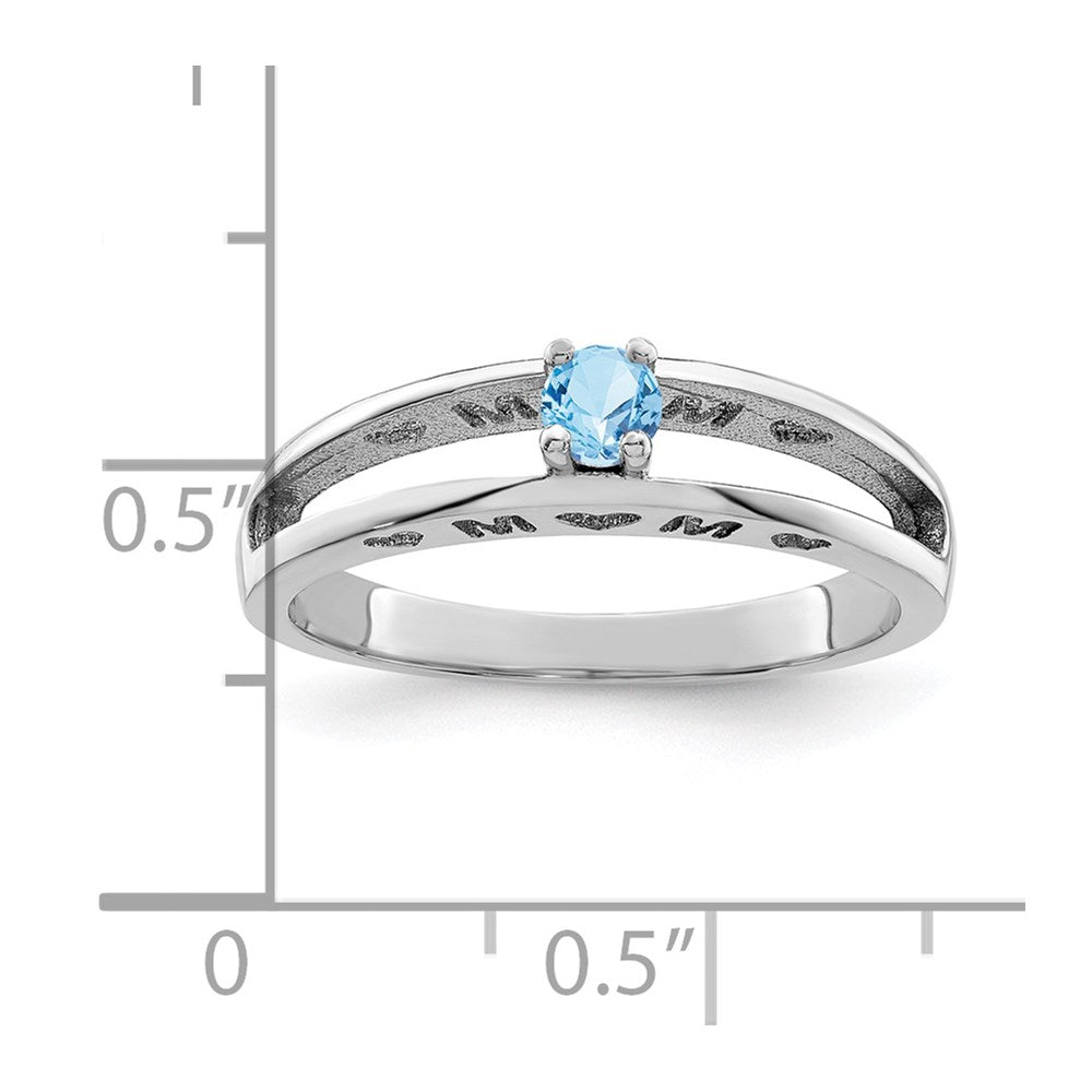 14k White Gold 3mm Genuine Family Jewelry Ring