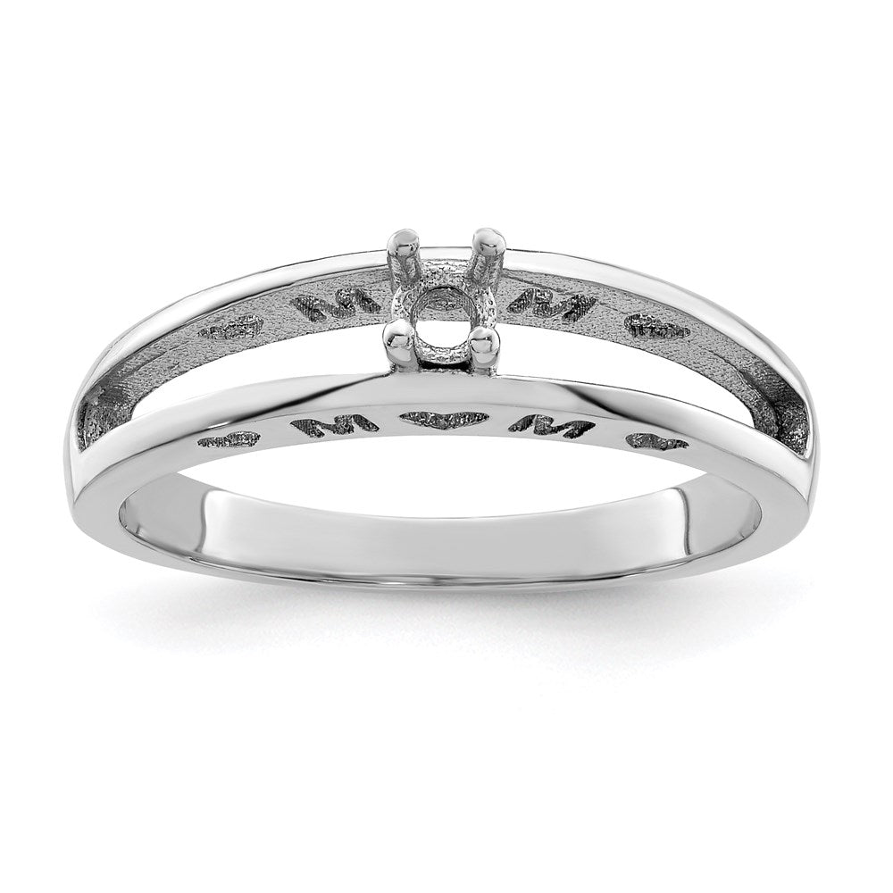 14k White Gold 3mm Genuine Family Jewelry Ring