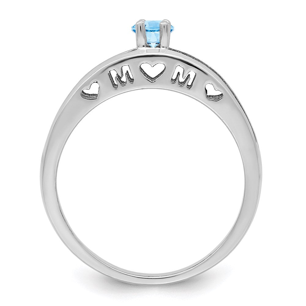 14k White Gold 3mm Genuine Family Jewelry Ring