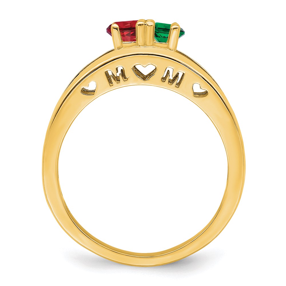 14k 3mm Synthetic Family Jewelry Ring
