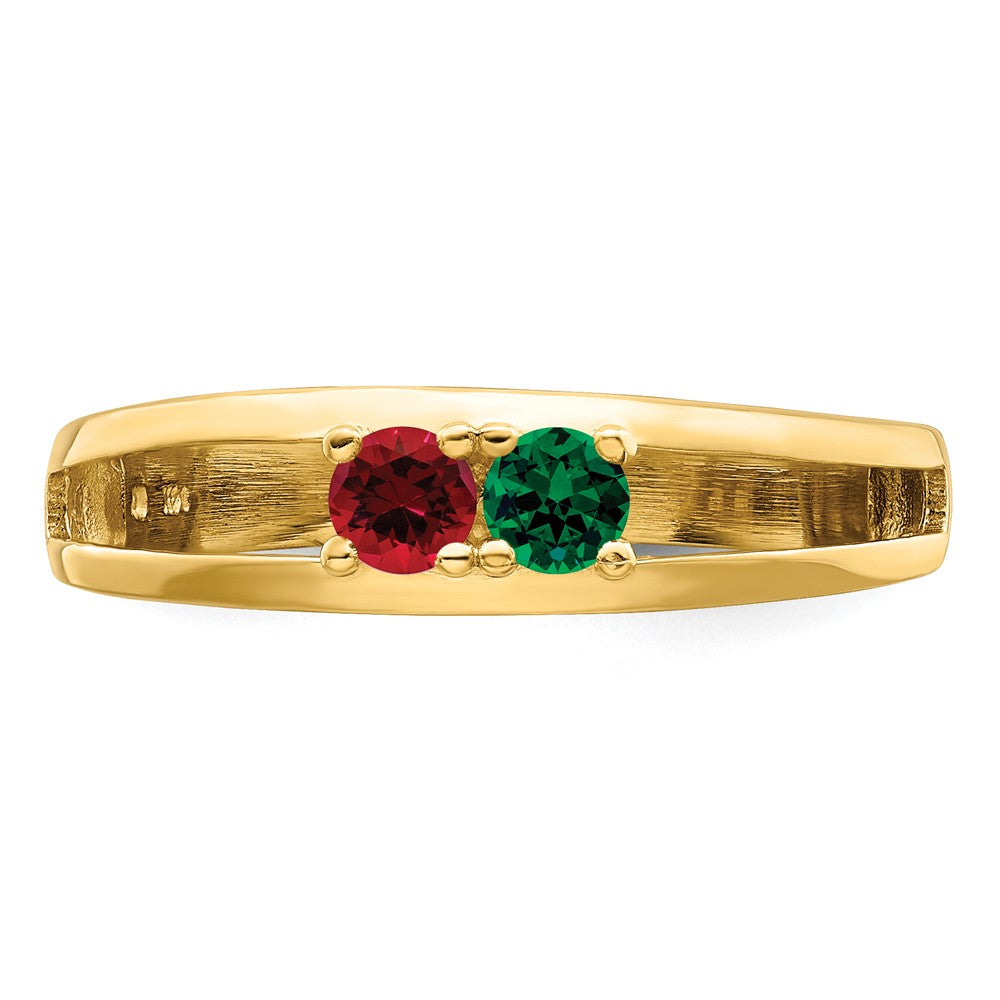 14k 3mm Synthetic Family Jewelry Ring