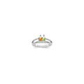 14k White Gold 3mm Synthetic Family Jewelry Ring
