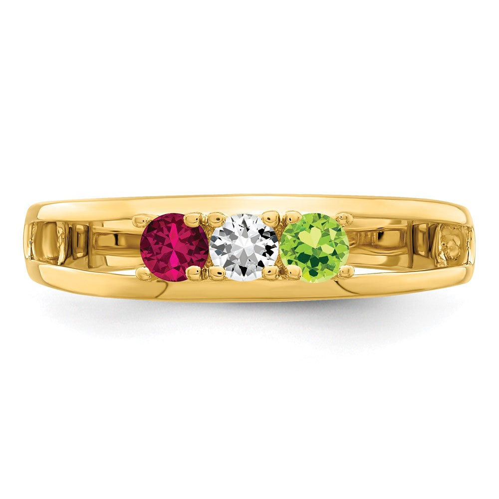 14k 3mm Synthetic Family Jewelry Ring