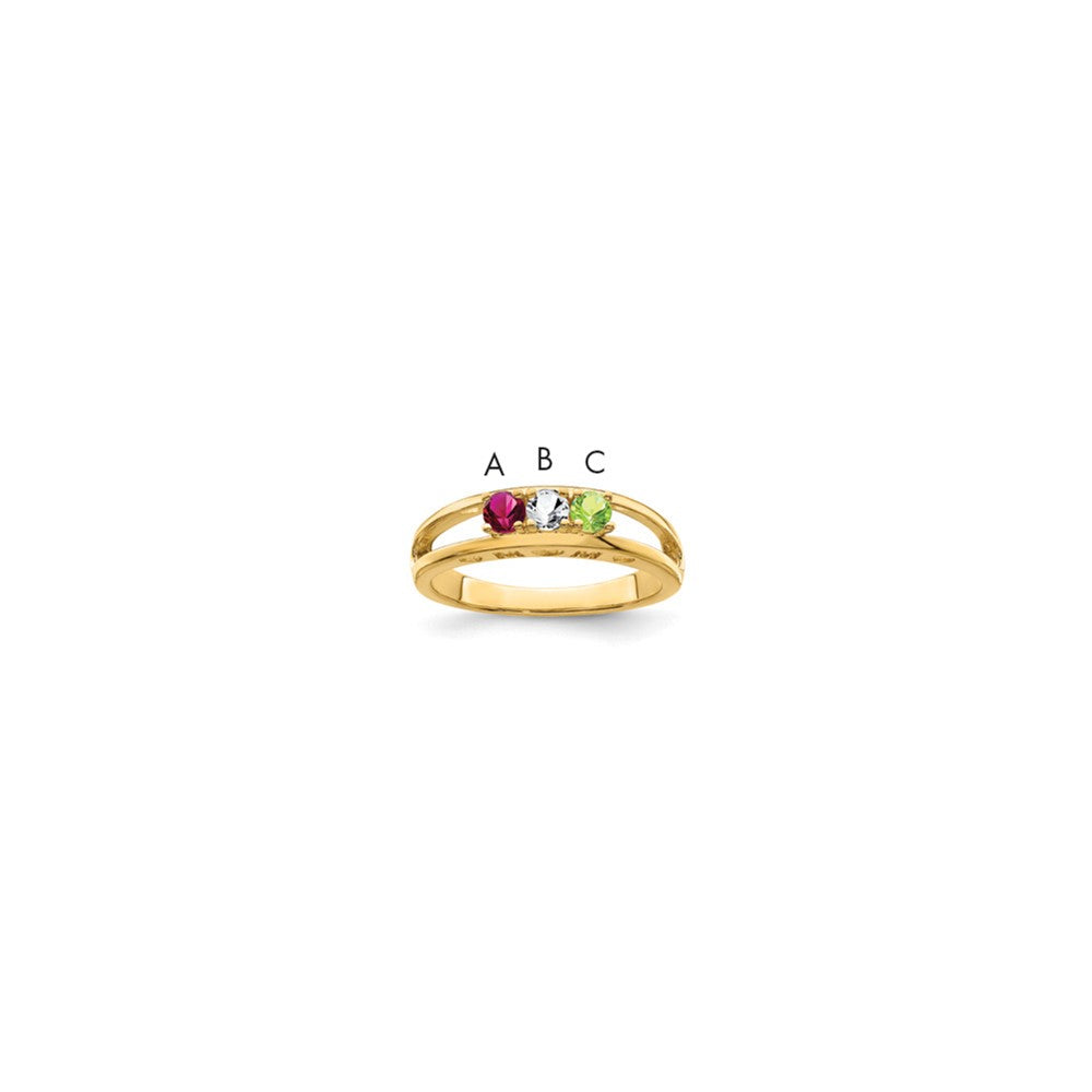 14k 3mm Synthetic Family Jewelry Ring