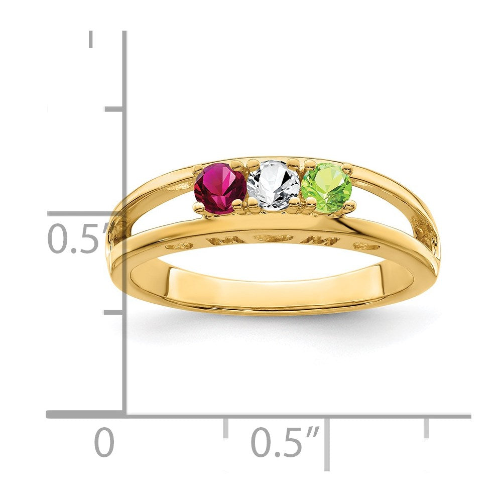 14k 3mm Genuine Family Jewelry Ring