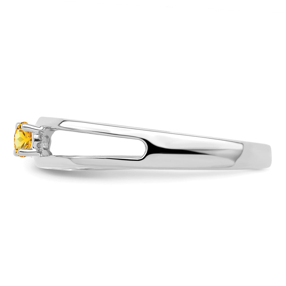 14k White Gold 3mm Synthetic Family Jewelry Ring