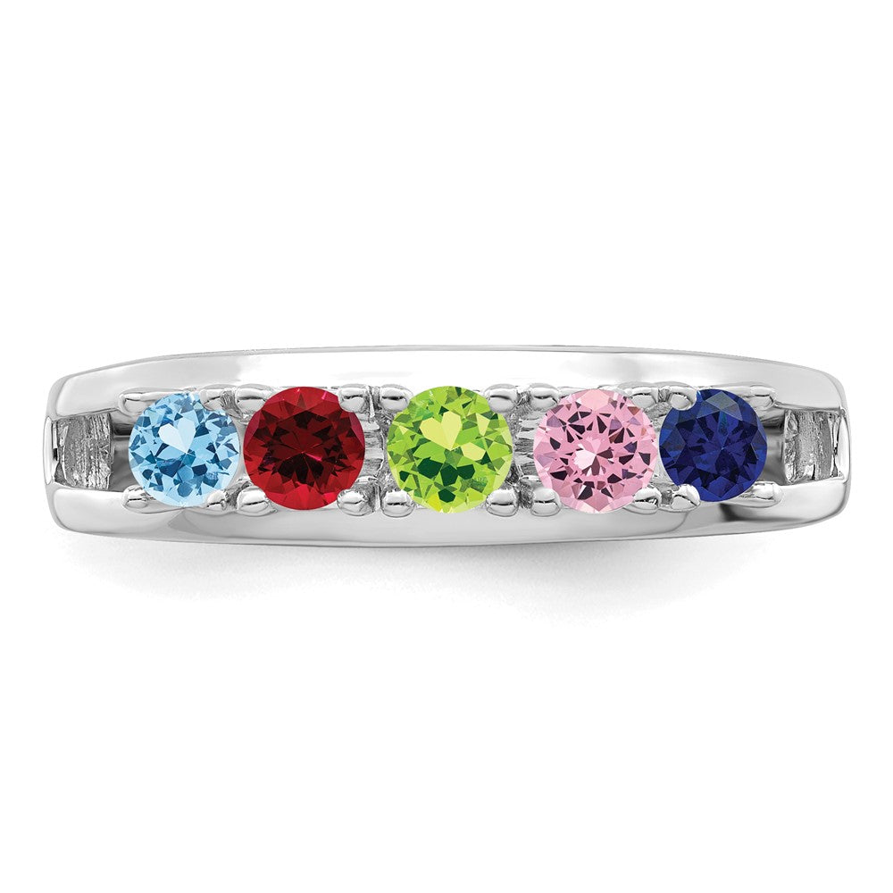 14k White Gold 3mm Genuine Family Jewelry Ring