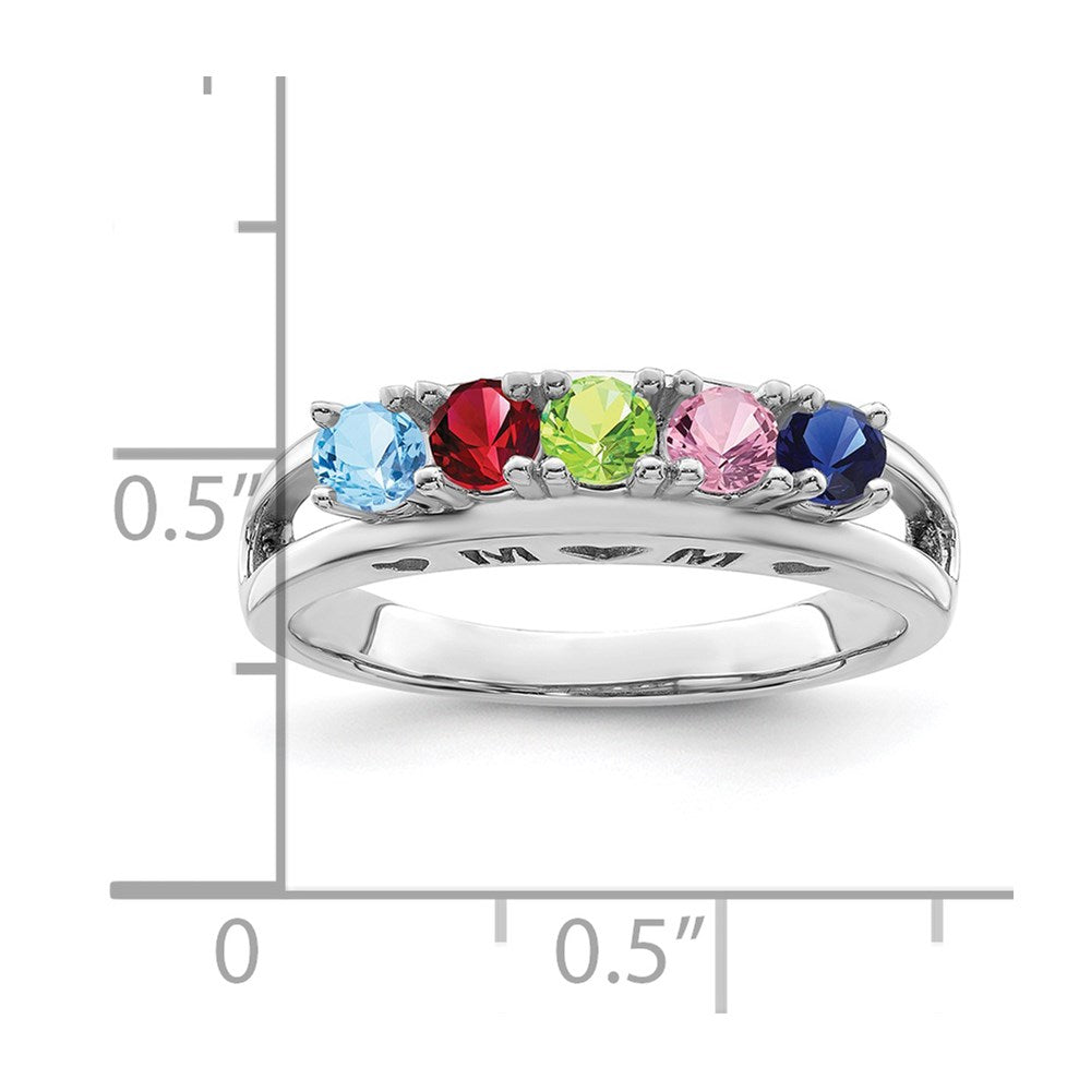 Sterling Silver Rhodium-plated Family Jewelry Mounting