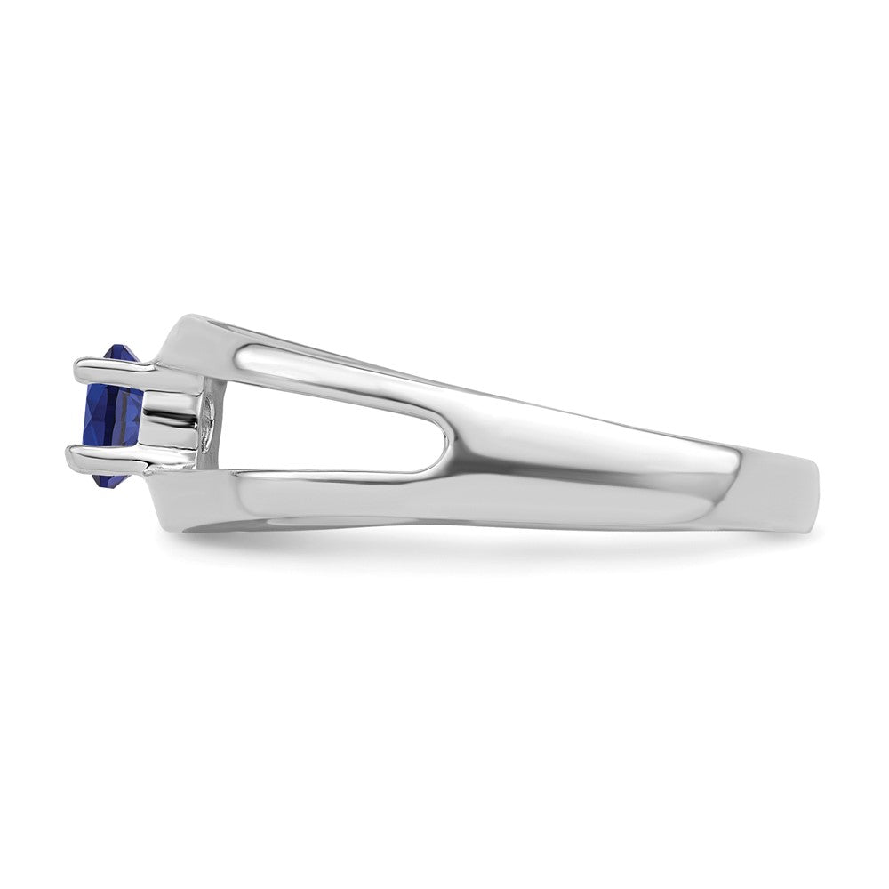 14k White Gold 3.5mm Synthetic Family Jewelry Ring