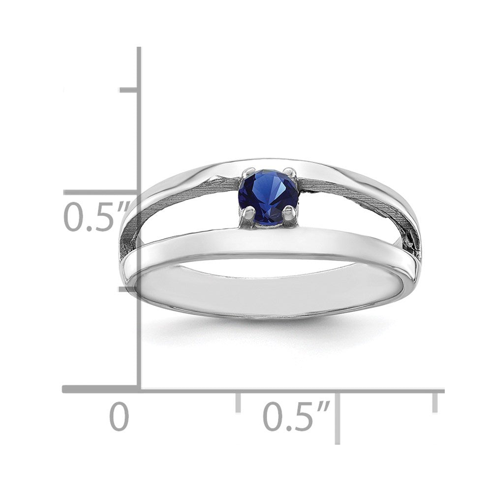 14k White Gold 3.5mm Synthetic Family Jewelry Ring