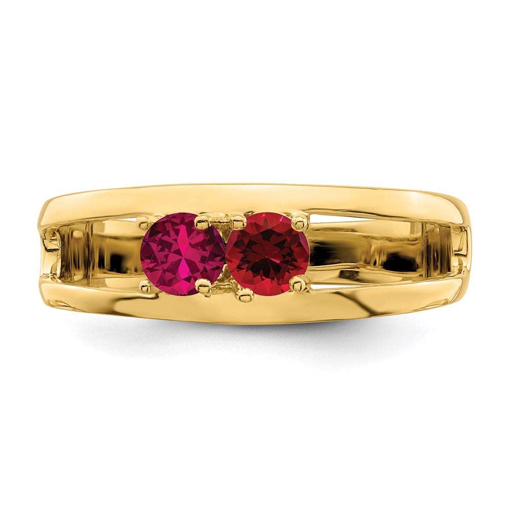 14k Synthetic Family Jewelry Ring