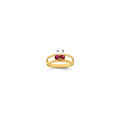 14k Genuine 2 Stone Mother's Ring